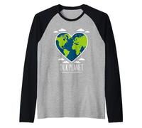 Love Our Planet Climate Change Awareness Earth Day Raglan Baseball Tee