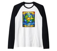 Love Our Planet Globe World Earth Day Raglan Baseball Tee
