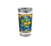Love Our Planet Globe World Earth Day Stainless Steel Insulated Tumbler