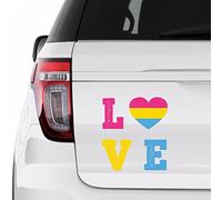 LOVE Pansexual Sticker, Gay Pride LGBT Equality Lesbian Vinly Decal for Cars Laptops, Windows, Walls, Fridge, Toilet And More,6 inch