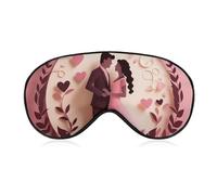 Love Paper Cut Eye Mask, Side Sleeping Mask Light Blindfold Sleeping Mask Nose Pad and Elastic Band for Children Women and Men