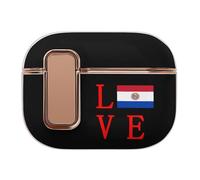 Love Paraguay Flag Trendy Bluetooth Earbuds Protector Printed Wireless Earbud Case Covers Compatible with Airpods Pro 2