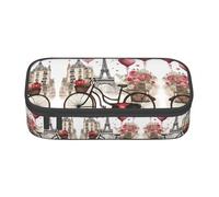 Love Paris Tower Coffee Wine Perfume Bicycle Heart Large Capacity Storage Bag, fit for Travel, Office Supplies, Makeup, and Desk Organization