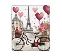 Love Paris Tower Coffee Wine Perfume Bicycle Heart Mouse Pad, Computer Mouse Mat, Easy Gliding, Durable, Portable, Office&Home, Multiple Sizes