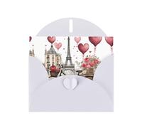Love Paris Tower Coffee Wine Perfume Bicycle Heart print Greeting Cards - Thank-You Cards Party Invitation Cards for Festive Celebrations