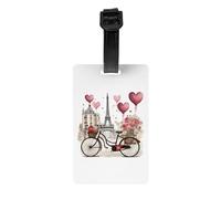 Love Paris Tower Coffee Wine Perfume Bicycle Heart Print Luggage Tag Suitcases Identification Labels Set Travel Bag Backpack Suitcase Tags