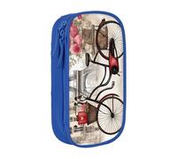 Love Paris Tower Coffee Wine Perfume Bicycle Heart Print Pencil Case,Storage Bag, Large Capacity Pencil Box, Portable Office Pen Bag With Zipper