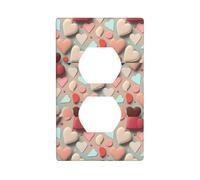 Love Pattern Printed Wall Plate PC Material Impact Resistant UK Standard Heat Resistant Residential Commercial