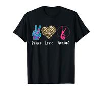 Love Peace Aerial Leopard Heart Air Acrobatic Aerial Silk T-Shirt