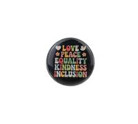 Love Peace Equality Kindness Inclusion Inspirational Quote Enamel Pin, Retro Colorful Positivity Pin Brooch, Positive Good Vibes Brooch Badge, Uplifting Quote Lapel Badges, Encouragement Gift, Vintage