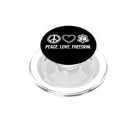 Love Peace Freedom White Rose Resistance PopSockets PopGrip for MagSafe