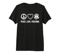 Love Peace Freedom White Rose Resistance Premium T-Shirt