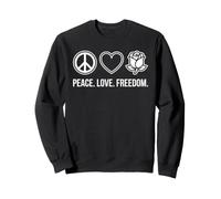 Love Peace Freedom White Rose Resistance Sweatshirt