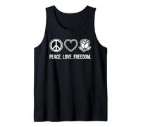 Love Peace Freedom White Rose Resistance Tank Top