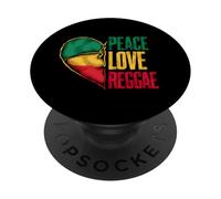 Love Peace Rasta Reggae Music Rastafari Roots Jamaican PopSockets Adhesive PopGrip