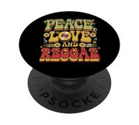 Love Peace Reggae Music Rastafari Roots Jamaican Rasta PopSockets Adhesive PopGrip