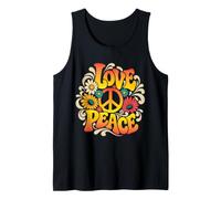 Love Peace Retro Hippie Flowers Groovy 70s Boho Tank Top