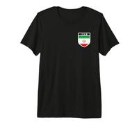 Love Persian Iran Flag Pocket Badge Souvenir Premium T-Shirt
