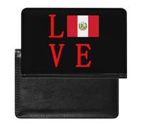 Love Peruvian Flag PU Leather Passport Covers RFID Blocking Wallet Holder with Card Protector Slot Travel Accessories