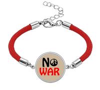 Love peworld no war Art Deco Fashion Lucky Red String Bracelet Rope Bracelet Handmade