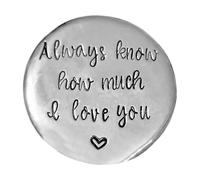 Love Pewter Pocket Tokens - Handmade Sentiment Coin Collection | Pocket Hugs for Couples, Inspirational Love Keepsake for Boyfriend, Girlfriend, , Wedding,