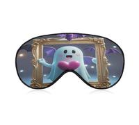 Love Photo Frame Sleep Mask Light Block-Out Eye Mask for Side Sleeper Pressure-Free Soft Night Blindfold with Adjustable Strap Breathable Sleep Eye Cover for Travel