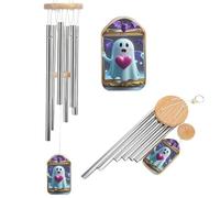 Love Photo Frame Wind Chimes Hanging Metal Wind Chime Outdoors Aluminium Memorial Windchimes Deep Tone Garden Patio Balcony Decoration Sympathy Gift for Mom Women Wife