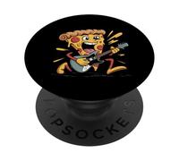 Love Pizza Slice Of Pizza Costume Guitar Rock and Roll Pizza PopSockets Adhesive PopGrip
