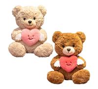 Love Plush - Decorative Cushion, Red Rose Soft Plush Toy, Adorable Bear Doll For Bedroom Living Space Celebration Present, Skin Friendly Soft Figure | Sweet Emotion Accent