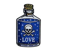Love Poison Bottle Patch Iron On | Love Patches, Skull Embroidery, Death Skull Sew-On Applique - Finally Home