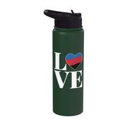 Love Polyamide Shirt Without Monogamy Flag Pride Polyamorous Stainless Steel Insulated Water Bottle