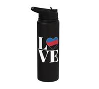 Love Polyamide Shirt Without Monogamy Flag Pride Polyamorous Stainless Steel Insulated Water Bottle