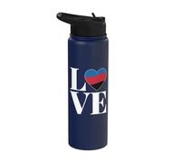 Love Polyamide Shirt Without Monogamy Flag Pride Polyamorous Stainless Steel Insulated Water Bottle