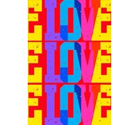 LOVE Pop Art Notebook: Dopamine Bright Journal with Retro Aesthetic - 150 Lined Pages for Teen Girls, Students, Writers, and Color-Lovers