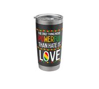 Love Powerful Than Hate Black History Month Stainless Steel Insulated Tumbler