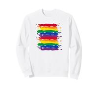 Love Pride, Gay Pride Paint Rainbow Flag LGBTQIA Sweatshirt