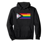 Love Pride Progress Paint Rainbow Flag LGBTQIA Pullover Hoodie
