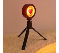 Love Projection Lamp Romantic Floor Lamp Black Night Light LED Sunset Lighting Rainbow Atmosphere Lamps Bedside Table Lights for Bedroom Living Room Party Bar