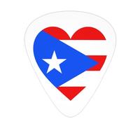 Love Puerto Rico Flag Guitar Picks Plectrums For Guitar Bass 12 Pack