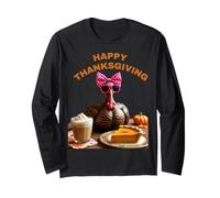 Love Pumpkin Pie Retro Thanksgiving Family Dinner Fun Long Sleeve T-Shirt