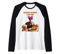 Love Pumpkin Pie Retro Thanksgiving Family Dinner Fun Raglan Baseball Tee