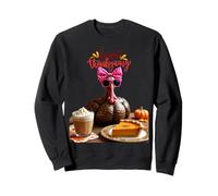 Love Pumpkin Pie Retro Thanksgiving Family Dinner Fun Sweatshirt