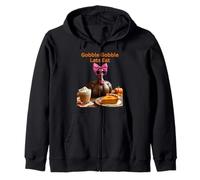 Love Pumpkin Pie Retro Thanksgiving Family Dinner Fun Zip Hoodie