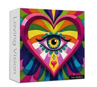 Love Puzzle for Adults 1000 Pieces, Larkipuzz Gradient Heart Puzzle Eye, Hard Impossible Rainbow Art Theme as Wall Decor