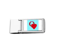 Love Queen Heart Q Poker Slim Money Clip Stainless Holder Pocket Wallet