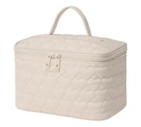 Love Quilted Travel Cosmetic Bag Large Makeup Organizer for Women and Teens with Zipper and Handle
