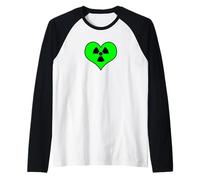 Love Radiation Radioactive Sign Symbol Nuclear Vintage Raglan Baseball Tee