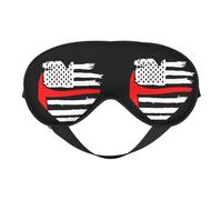 Love Red American Flag 12 Love Red American Flag Sleep Masks Adjustable Strap Soft Eye Mask for Women Men Travel Work Home