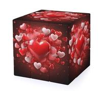 Love Red Hearts Magic Cube,The Original 3x3 Cube,Speed Cube Problem-Solving Brain Teaser,Easy Turning Sensory Puzzle Toy,Sensory Stress Relief Form Fidget Toys