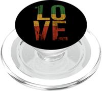 Love Reggae Music Rasta Distressed Graphic Design PopSockets PopGrip for MagSafe